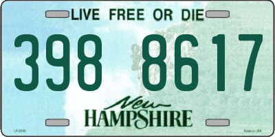 NH license plate 3988617