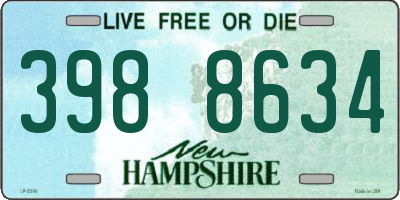 NH license plate 3988634