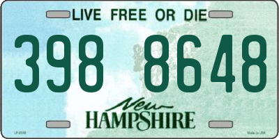 NH license plate 3988648