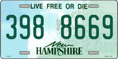 NH license plate 3988669