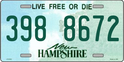 NH license plate 3988672
