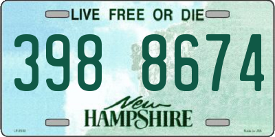 NH license plate 3988674