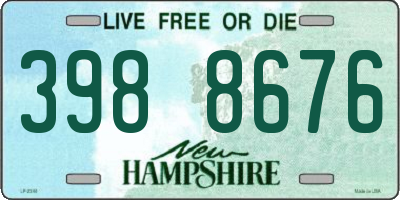 NH license plate 3988676