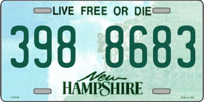 NH license plate 3988683