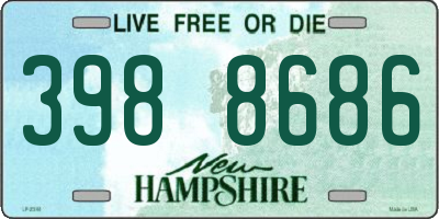 NH license plate 3988686