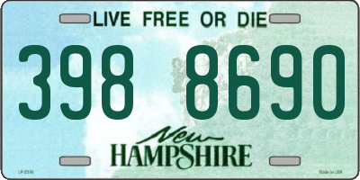 NH license plate 3988690