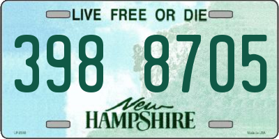 NH license plate 3988705