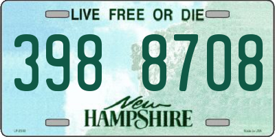 NH license plate 3988708