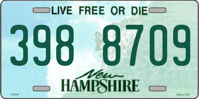 NH license plate 3988709