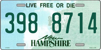 NH license plate 3988714