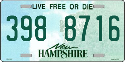 NH license plate 3988716