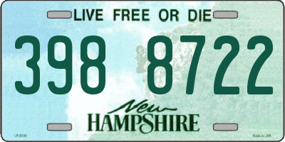 NH license plate 3988722