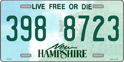 NH license plate 3988723