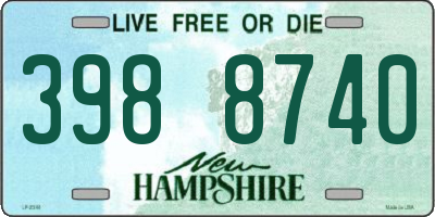 NH license plate 3988740