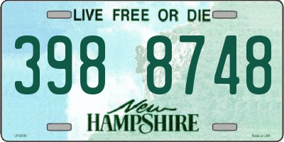 NH license plate 3988748