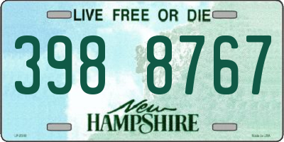 NH license plate 3988767