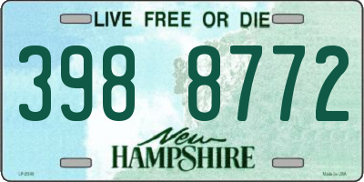 NH license plate 3988772