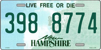 NH license plate 3988774
