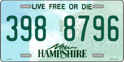 NH license plate 3988796