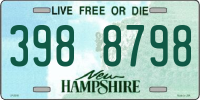 NH license plate 3988798