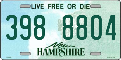 NH license plate 3988804