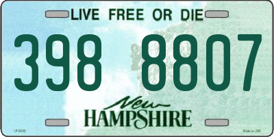 NH license plate 3988807