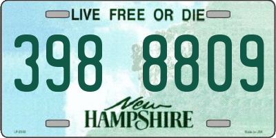 NH license plate 3988809