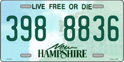 NH license plate 3988836