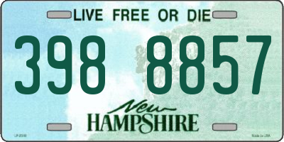 NH license plate 3988857