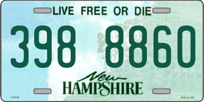 NH license plate 3988860