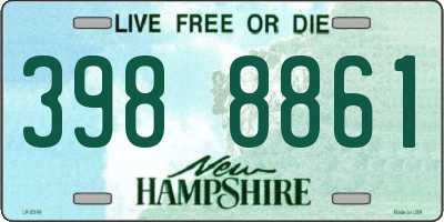 NH license plate 3988861