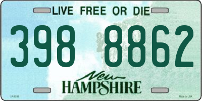 NH license plate 3988862