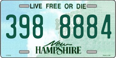 NH license plate 3988884