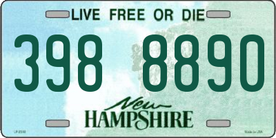 NH license plate 3988890