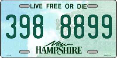 NH license plate 3988899