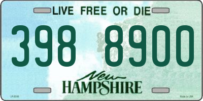 NH license plate 3988900