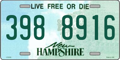 NH license plate 3988916