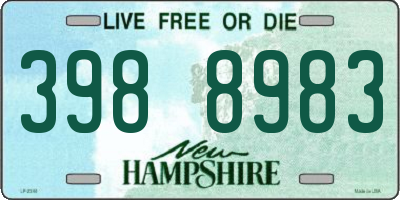 NH license plate 3988983