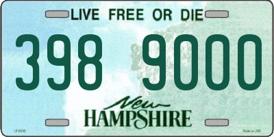 NH license plate 3989000
