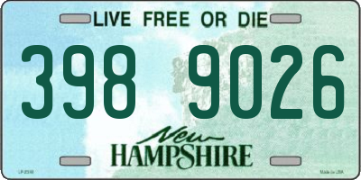 NH license plate 3989026