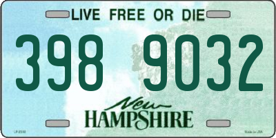 NH license plate 3989032