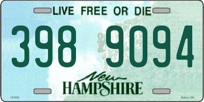 NH license plate 3989094