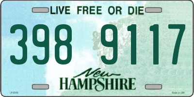 NH license plate 3989117