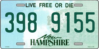 NH license plate 3989155