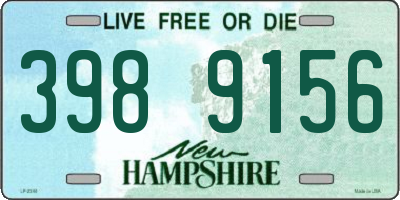 NH license plate 3989156