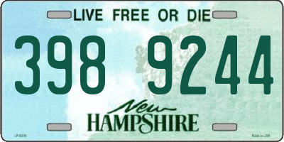 NH license plate 3989244