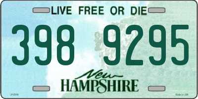 NH license plate 3989295