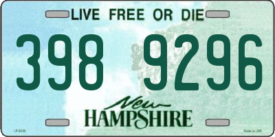 NH license plate 3989296