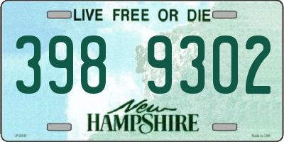 NH license plate 3989302