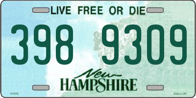 NH license plate 3989309